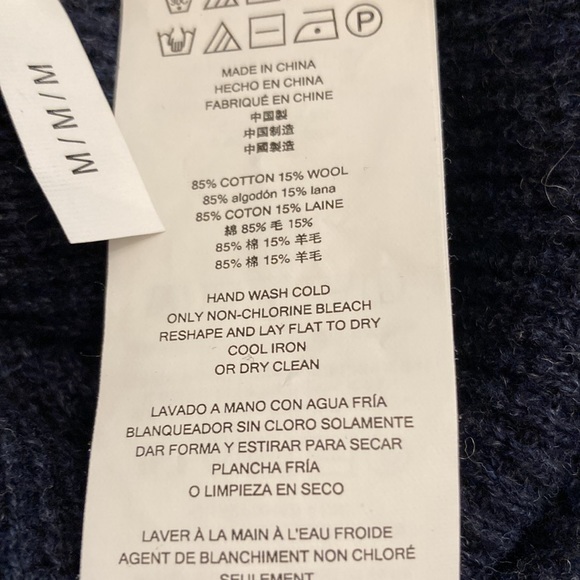 Michael Kors navy cotton blend sweater size medium - Picture 6 of 6